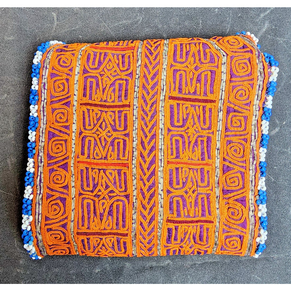 Kuchi Embroidered Pouch Wallet Central Asian Handmade Beaded 12"x5" - Picture 9 of 10